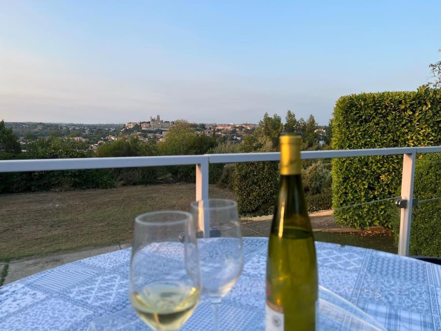 9 Ecluses Canal Du Midi-Maison T3 Belle Vue Avec Piscine 贝济耶 外观 照片